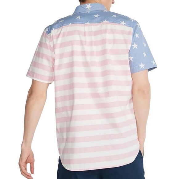 Chubbies The Uncle Sam USA Flag Patriotic Friday Short Sleeve Shirt Sz M NWT - Picture 15 of 16